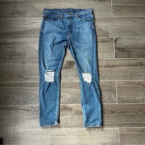 Levi's Men's Light Blue Distressed Slim Jeans